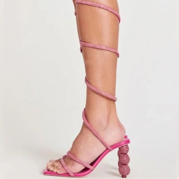 Cult Gaia Lislie Crystal Wrap Sandals size 39 - Picture 2 of 14